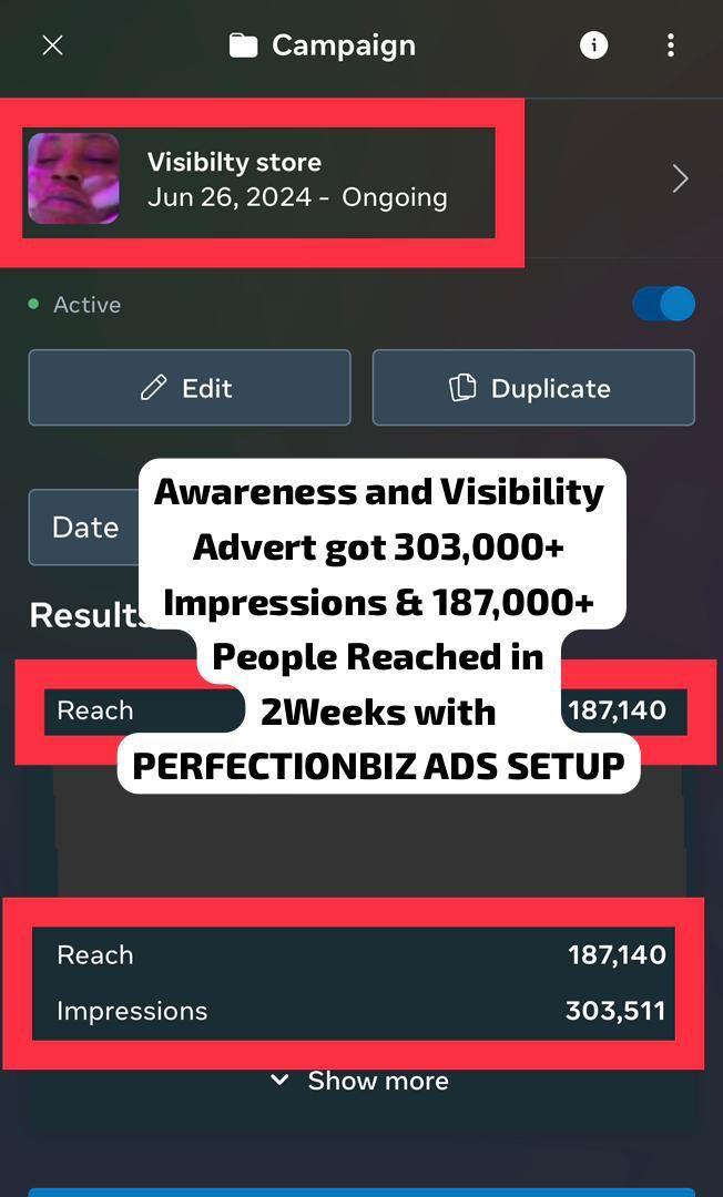 Awareness and visibility advert